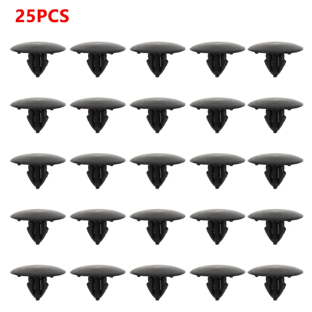 25 Pcs 자동차 후드 절연 리테이너 검은 플라스틱 클립 패스너 도요타 90467 09050 리벳 리테이너 자동차 부품