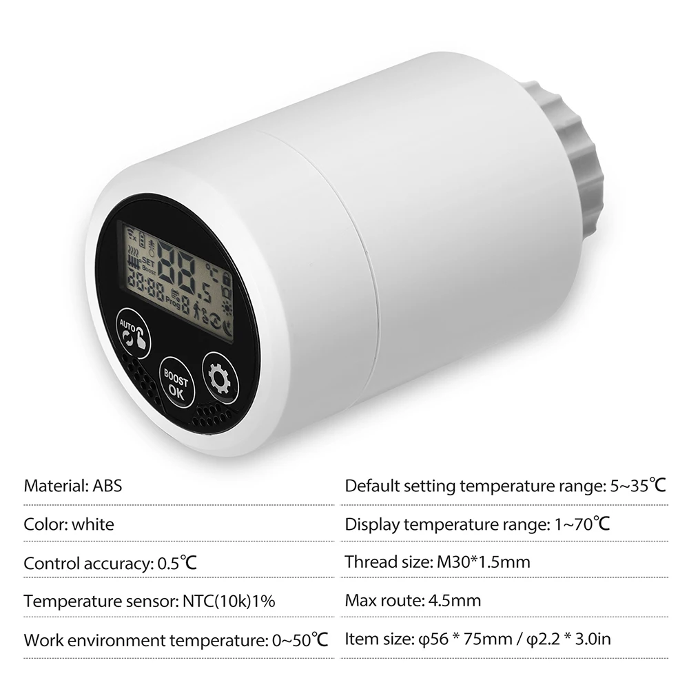 Description Picture 5 of itemTuya TRV Wifi Thermostat Smart Thermostatic Head Radiator Valve Actuator Family Heating Temperature Controller Alexa Smart Home