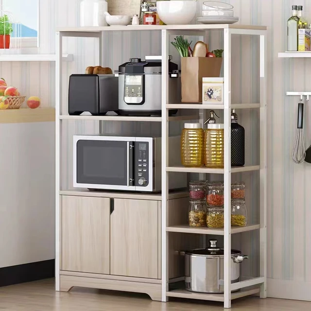 Kitchen Storage Cabinet Microwave Stand  Wood Microwave Stand Storage -  Kitchen - Aliexpress