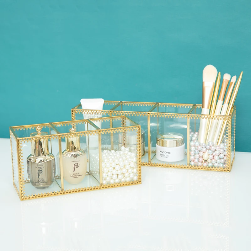 

Acrylic Makeup Organizer Container Cosmetic Brush Storage Organizer Jewelry Storage Box brush holder makeup home organization