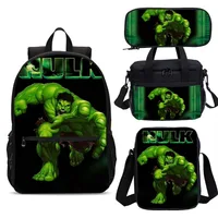 The Hulk Kids School Backpack Set Shoulder Bag Lunch Box Crossbody Bag Pencil Case 1