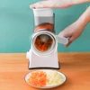 3 in 1 Multifunctional Vegetable Cutter Shredders Roller Hand Crank Potatoes Cucumbers Radishes Vegetable Slicer With Stainless 4