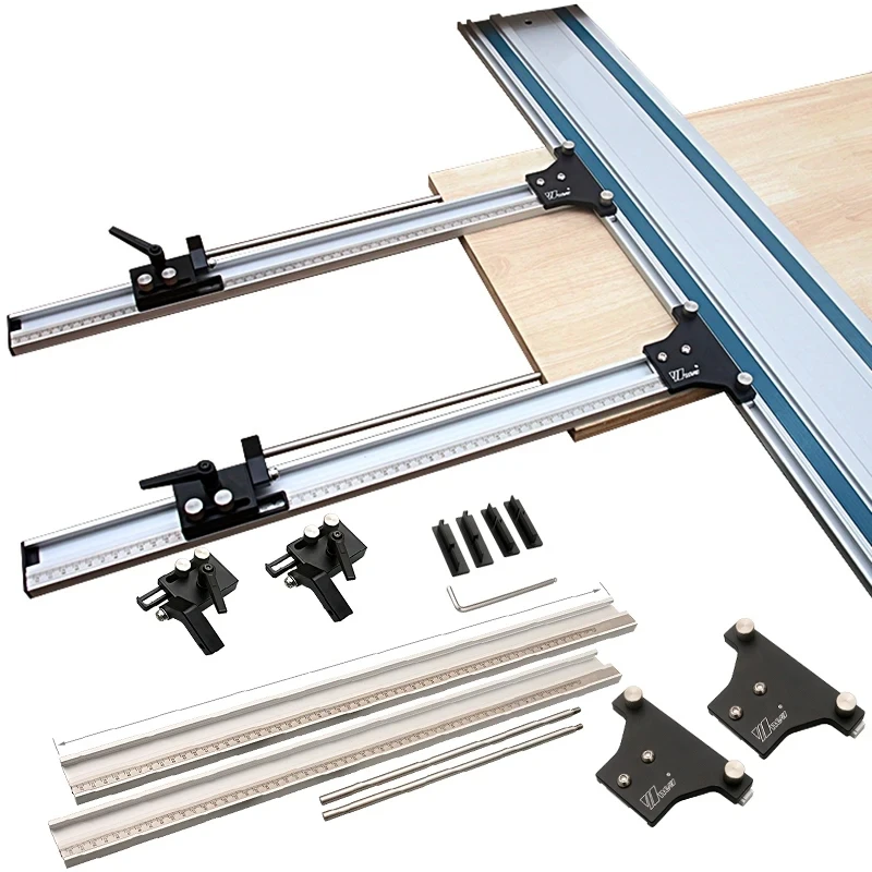0–710 mm paralleles Schienenführungssystem für Makita Festool Schienensäge, Kreissägenführung, wiederholbarer Schnitt, Holzbearbeitungsschienen-Verbindungsset