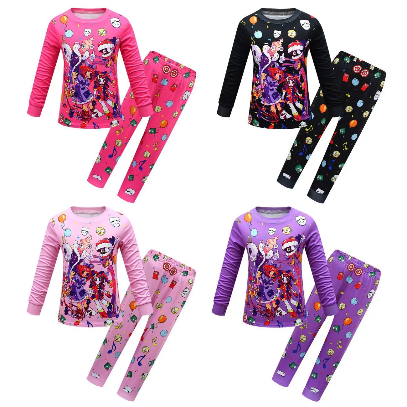 

The Amazing Digital Circus Children Pajamas Girls Clothes Top+Pants Sets Cartoon Sleepwear Kids Homewear for Boys Outfits Pyjama