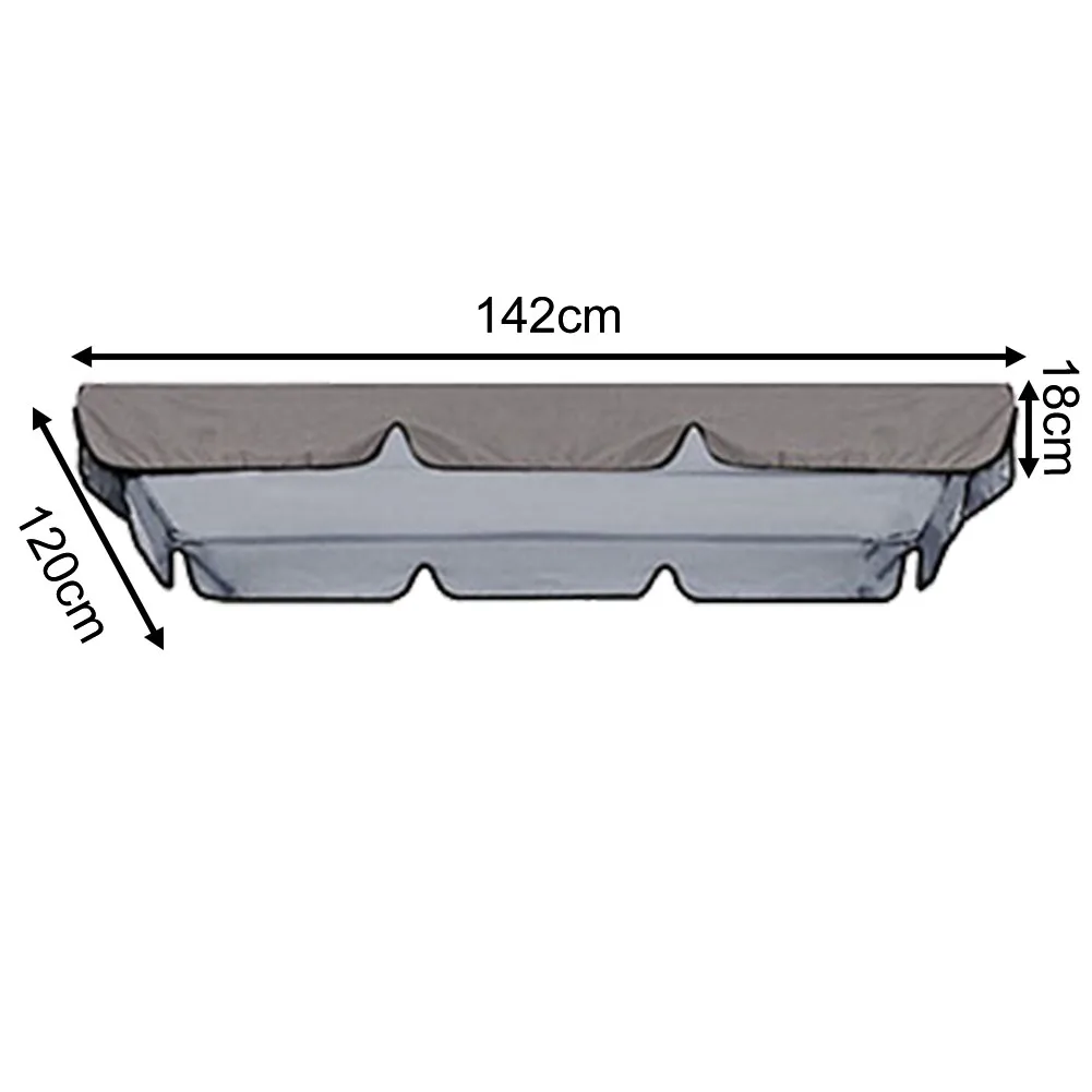 UV-resistant Swing Cover Replacement Canopy Cover For 3-seater Swing Garden Yard Waterproof