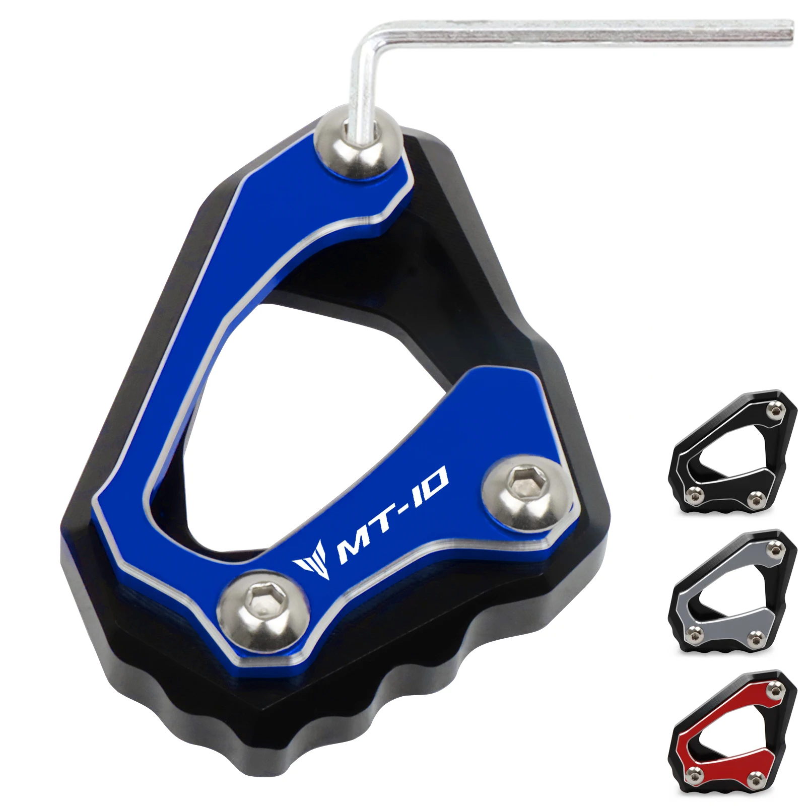 

For Yamaha MT-10 MT 10 MT10 FZ-10 FZ10 R1M R1 M 2015-2021 Motorcycle CNC Kickstand Extension Pad Foot Side Stand Enlarger Plate