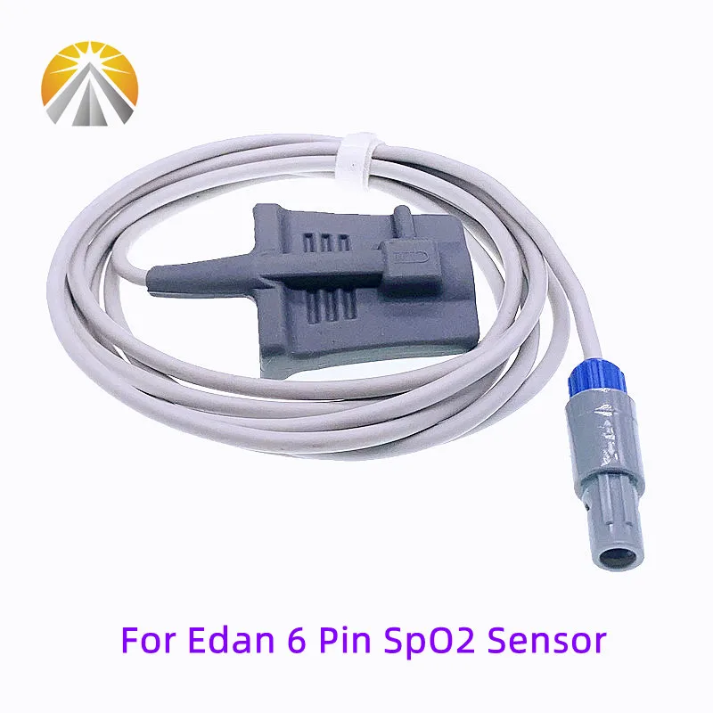 

Reusable SpO2 Sensor For Edan M3 M3A M3B M8 M8A M8B M9 M9A M50 M80 iM8 iM8A Monitor Adult Neonate Oximetry SAO2 Cable 6 Pin