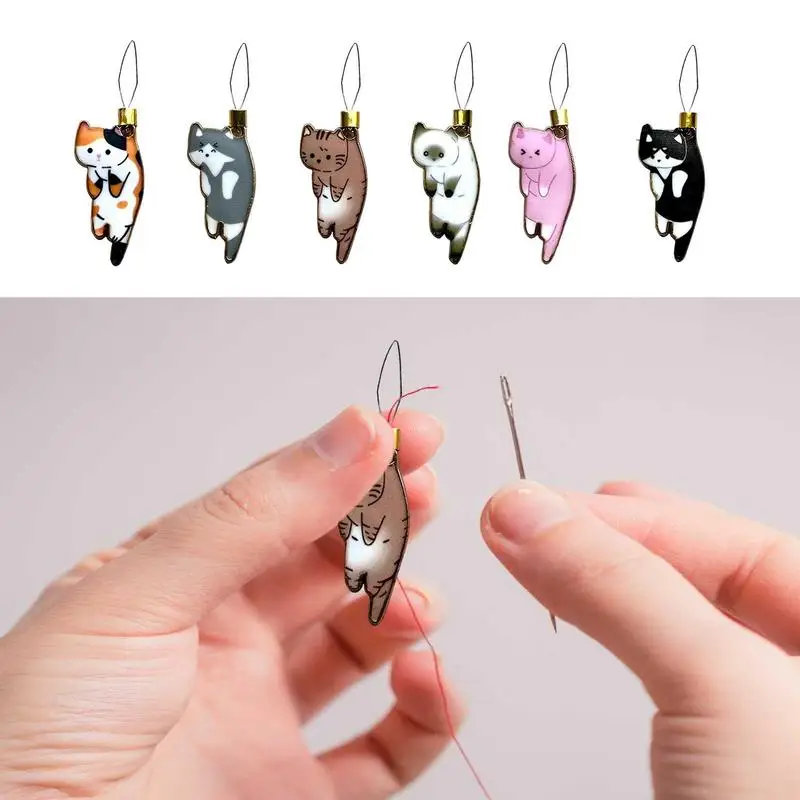 

Needle Threaders Cute Cat Threader Needle Hand Sewing Tool DIY Simple Needle Threader for Sewing Crafting Knitting Art Quilting