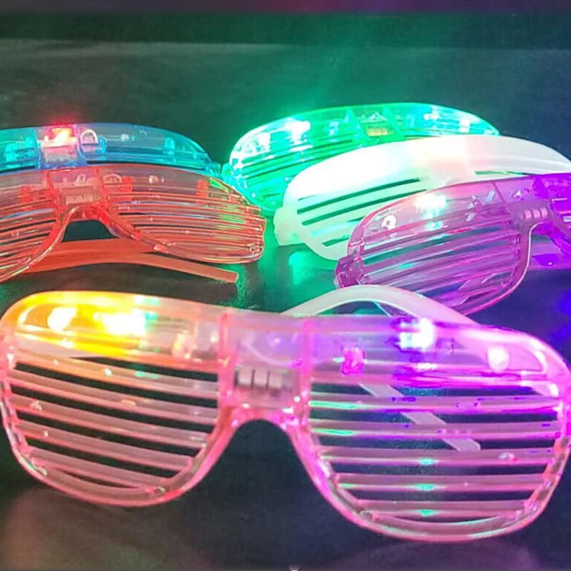 Glow Sunglasses Glow Glasses 10/20/30/40/50 Pcs Party Glow in the Dark Glasses Light Up LED Glasses Neon Party Favors Sunglass Adults Supplies