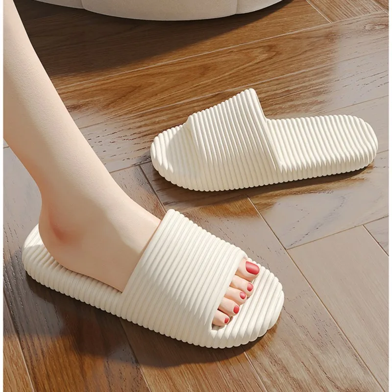Crestar New Summer Slippers For Women Indoor Non-slip Soft Bottom Bathroom Shower Slippers Couple Casual House Flats Slippers 3