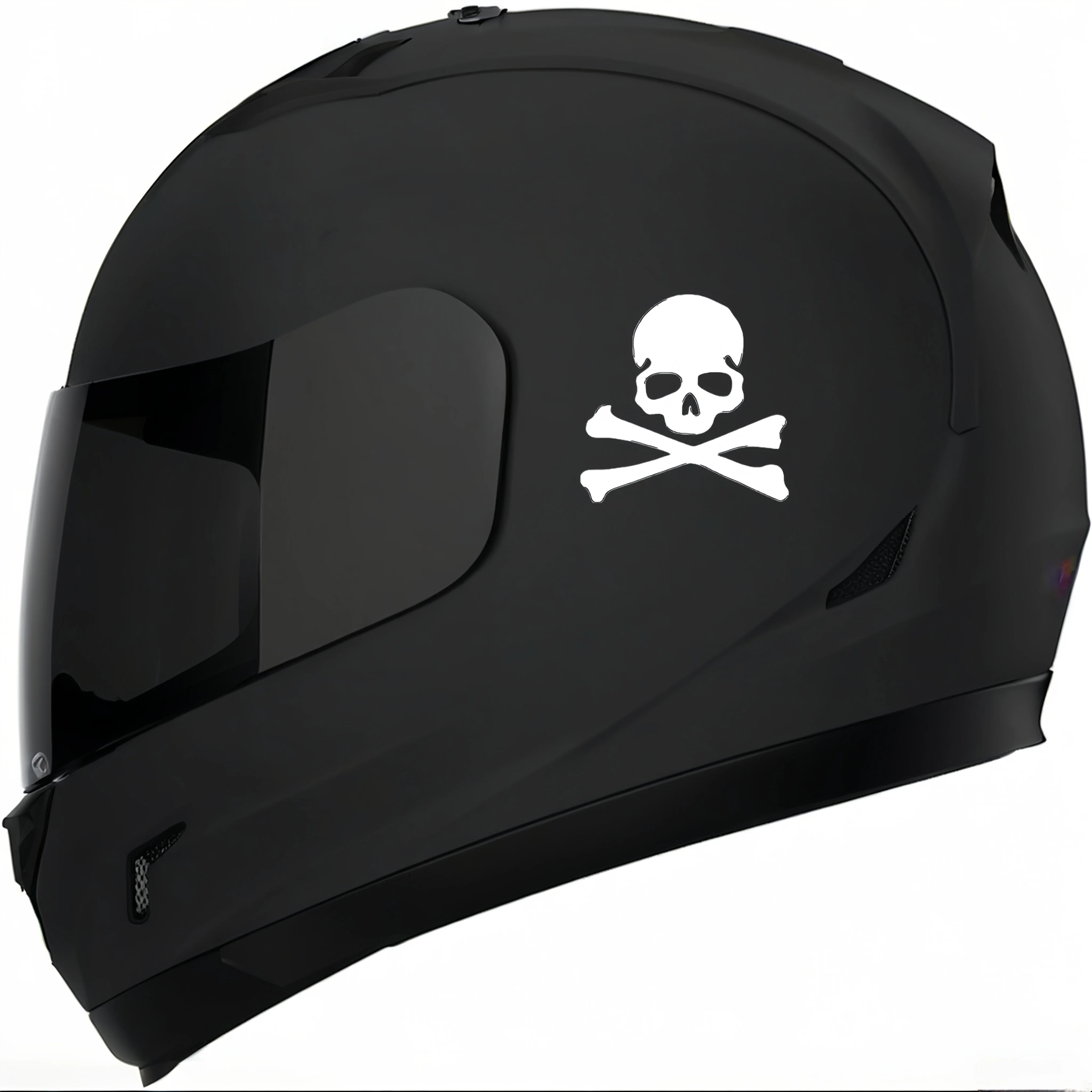 Skull sticker application surfaces