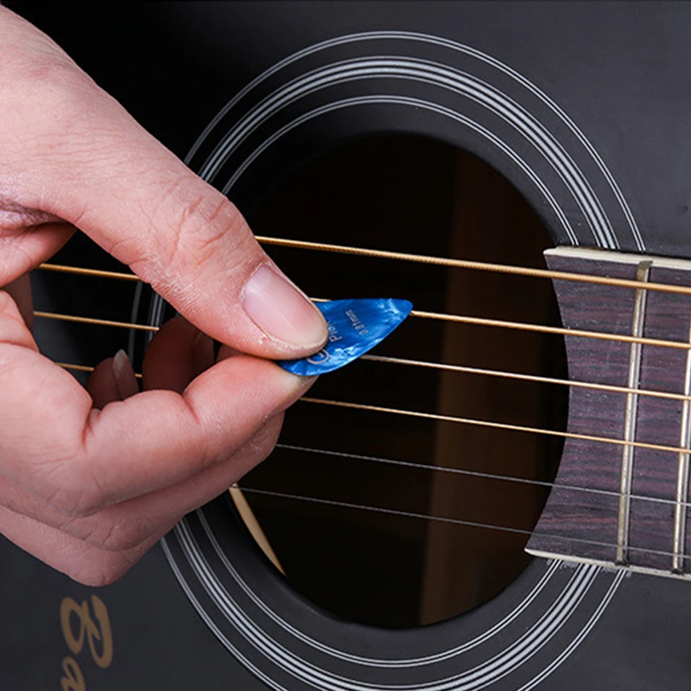 12PCS Guitar Picks Acoustic Music Pick Electric Bass Plectrum Mediator Guitar Accessories Thickness 0.46/0.71/0.81/0.96/1.2/1.5