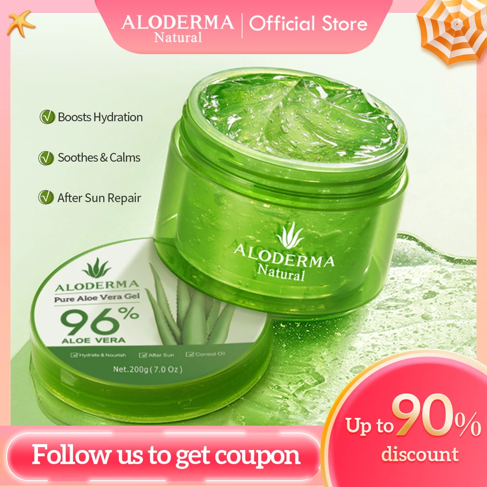 Aloderma Organic Pure Aloe Vera Gel (200g) For Moisturizing Cream