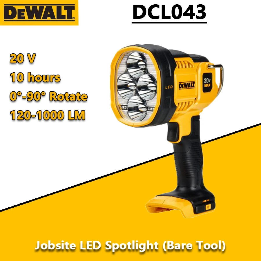 DEWALT DCL043 20V Jobsite LED Spotlight Handheld LED Worklight