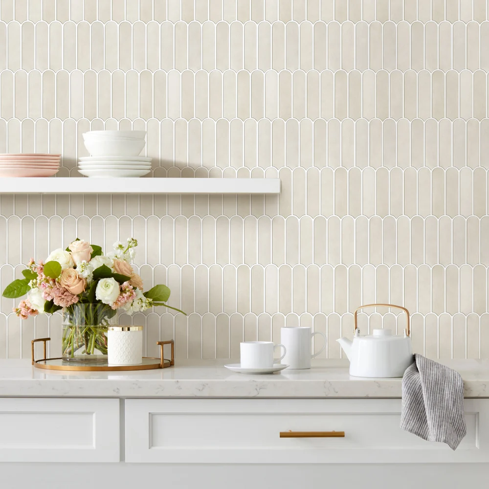 1/10pcs 3D Decorative Tile Stickers, 3D Fish Scale Textures, Matte 30cm x 30cm, Water and Mold Resistant, for Kitchen Bathroom W - Image 2