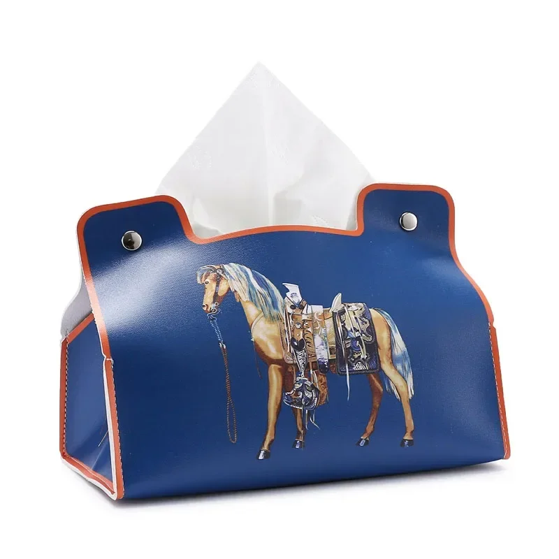 Description Picture 6 of itemLeather Tissue Box Car Tissue Box Home Living Room Decoration Bedroom Kitchen Desktop Nordic Large Storage Box Napkin Holder