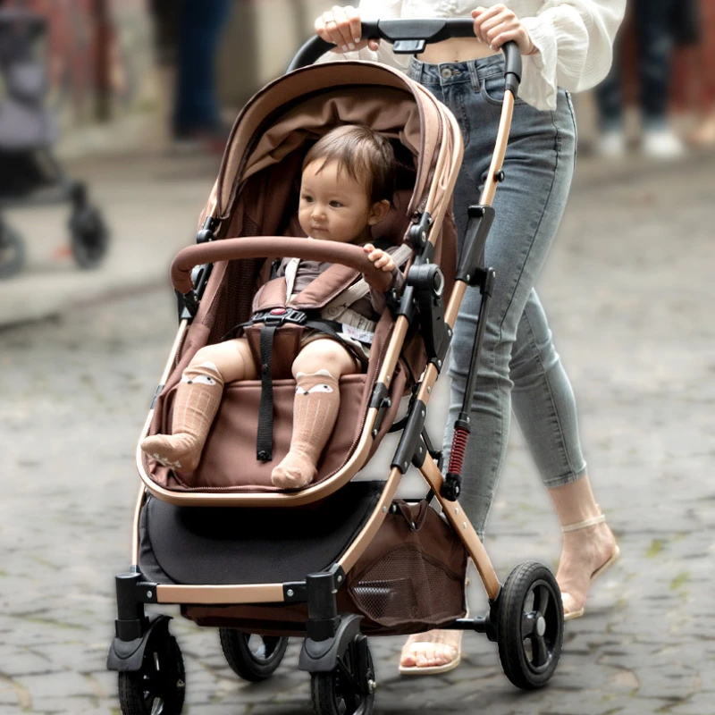Multifunctional twin stroller foldable double detachable