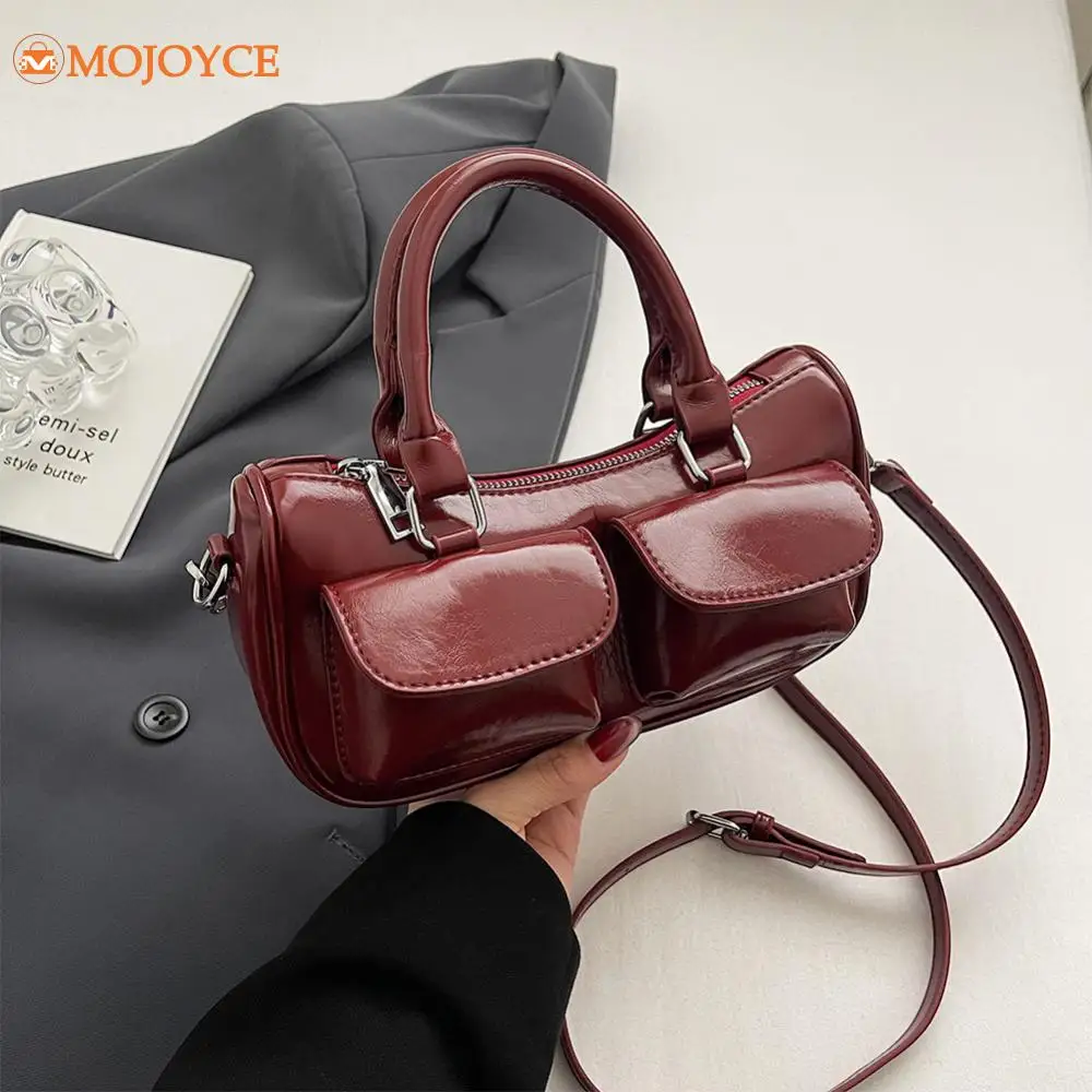 Vintage Big Clip Women Handbags - Luxury PU Leather Tote main image 1