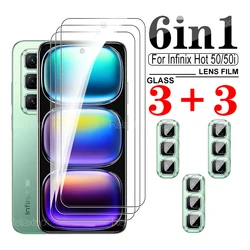 Ultimate 6 - in - 1 Screen and Camera Protection Kit with Glass Film for InfinixHot50Pro 4G (3front 3lens film)