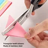 Stainless Steel Pinking Scissors Triangle Teeth Lace Cloth Crafts Dressmaking Zig Zag Cut Tailor's Scissors Sewing Shears 5