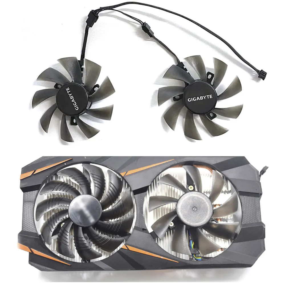 85Mm 4Pin T129215Su Muslimt129215Bu Gpu Ventola Per Gigabyte Gtx1050 1060 1070 960 Rx 470 480 570 580 Raffreddamento Della Scheda Grafica