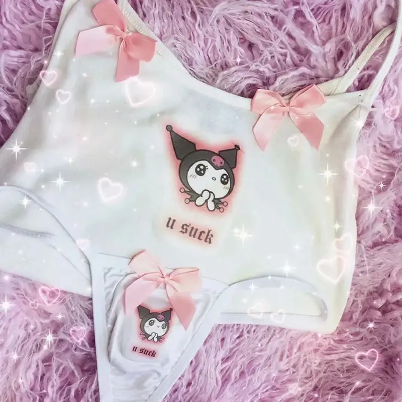 Sanrio Kuromi Modal Roupa interior sem estampa para menina, Kawaii Sanrio  Underwear, Roupa interior macia fofa, Coração de menina - AliExpress