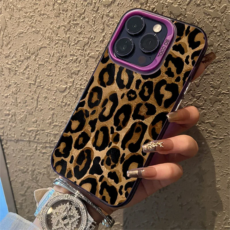 Brown Leopard Anti-Drop Armor Phone Case - Durable & Stylish Protection Back Cover