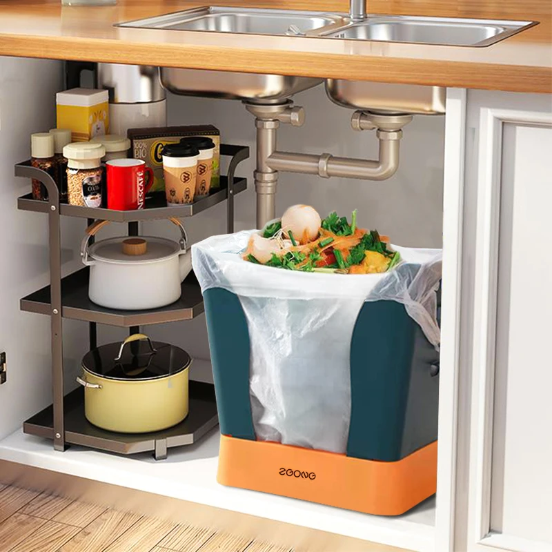 Adjustable Trash Can For Kitchen Folding Trash Bucket Garbage Bag Holder  Expand Large Capacity Waste Bin Bathroom Kitchen bin