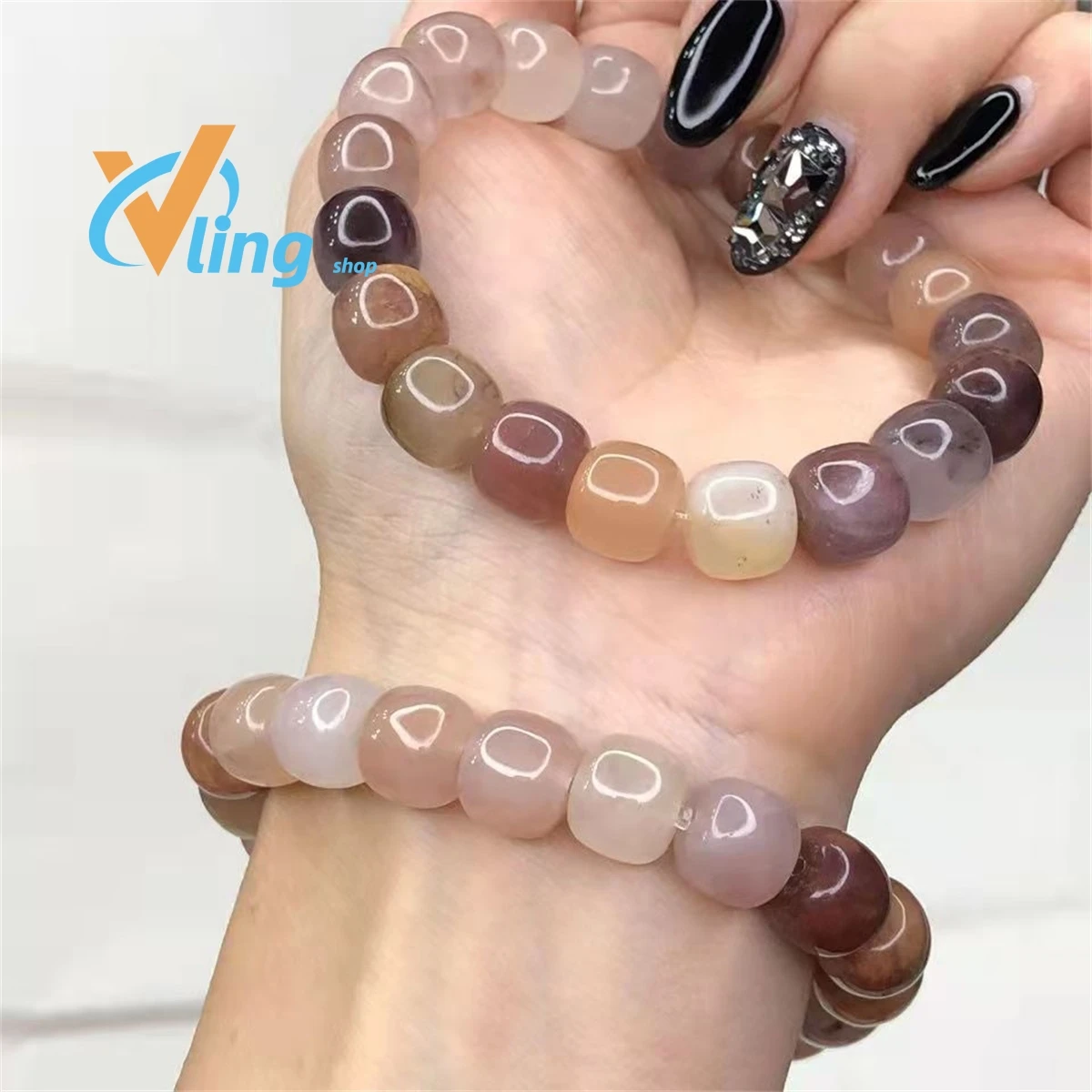 Golden Jade Violet Bracelet Color Old Bead Women's Live Broadcast Exquisite Fashion Gift Charm Retro Jewelry Amulet Simple Versa