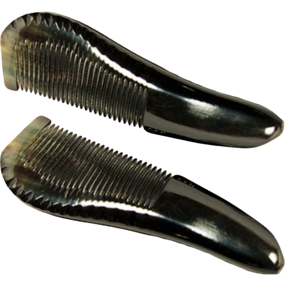

2 Pcs Horn Comb Hair Simple Hairdressing Combs for Men Massage Tool Home Horns Scalp Portable Wavy Miss