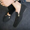 Spring and Summer Men's Loafers Large Size Light and Comfortable Flat Shoes Men's Breathable Non-slip Soft Casual Canvas Shoes 5