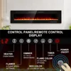 Recessed and Wall Mounted Fire Places Electric Fireplace with Remote Control, Toucn Screen 4