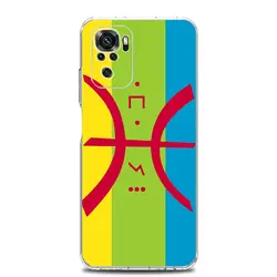 Clear Phone Case with Amazigh Berber Flag Design for Redmi Note 10 (B5)