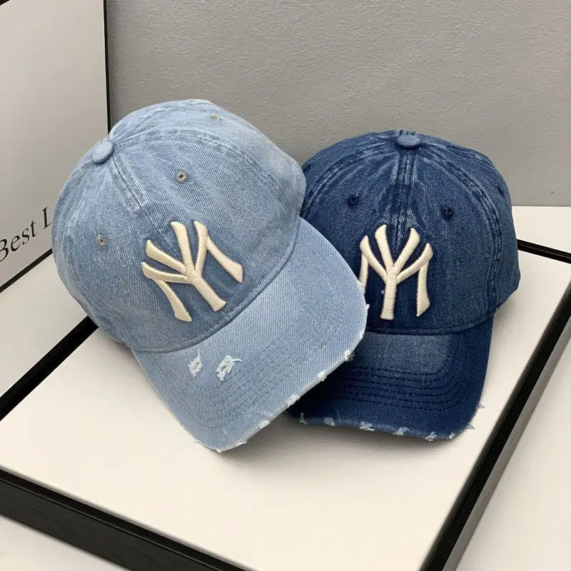 High Quality Black Blue Denim Baseball Cap for Women Snapback Hat Casquette Homme Adjustable Luxury MY Dad Hats for Men 2023 2