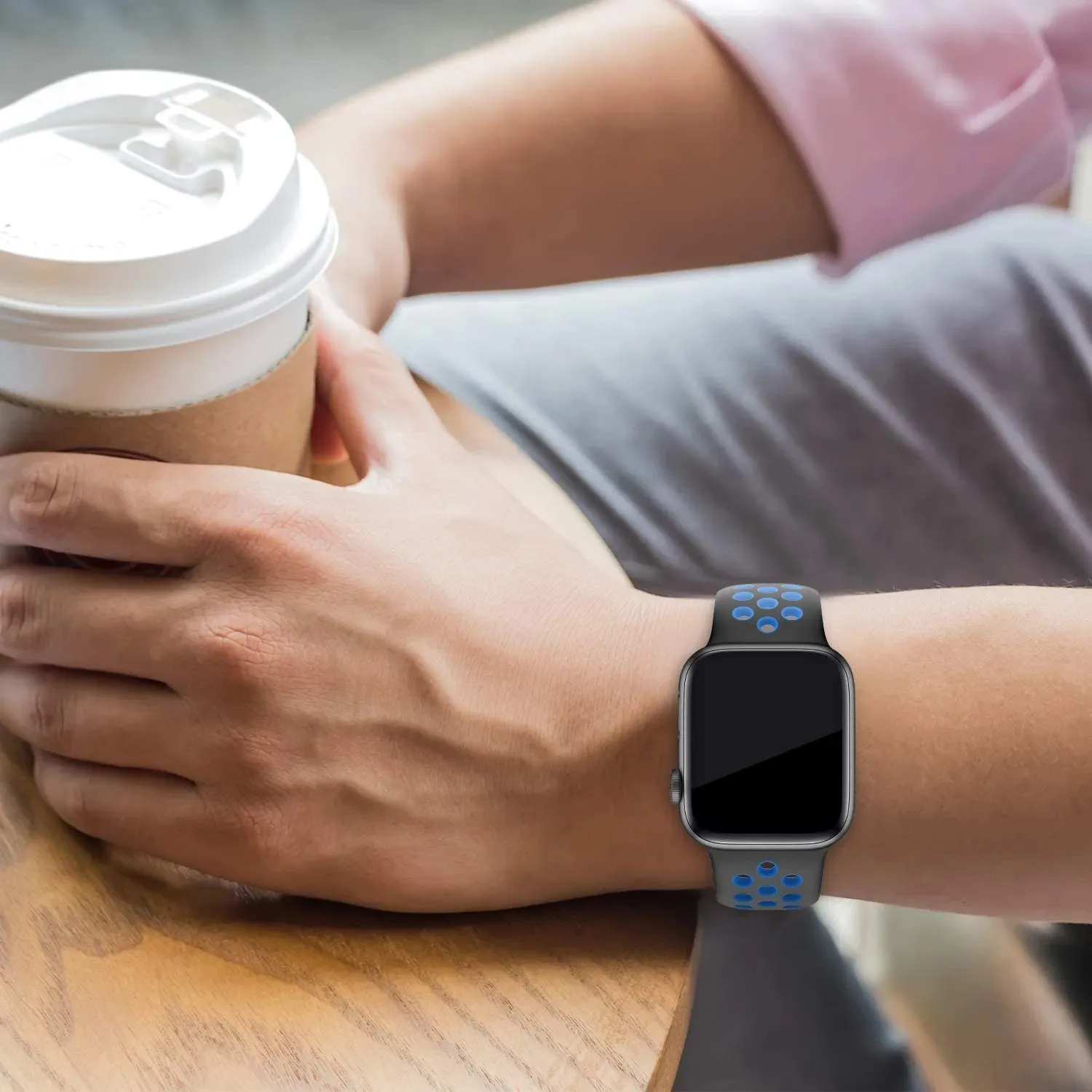 애플 워치 밴드용 실리콘 스트랩, 오리지널 팔찌, 한국 iWatch 시리즈 8 SE 7 6 5 3 9 울트라 2, 44mm, 40mm, 49mm, 45mm, 41mm, 42mm