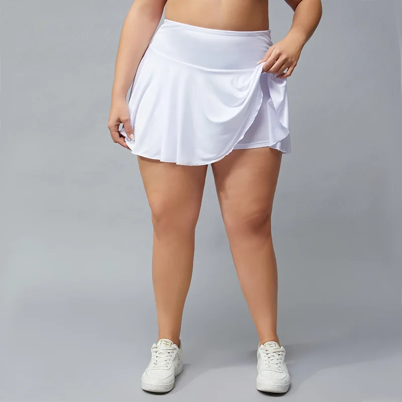 Casual Sport A-line Skirts Women Summer Tennis Golf Culottes Mid Waist Pleated Sport Shorts Pocket Culottes Shorts Skirt