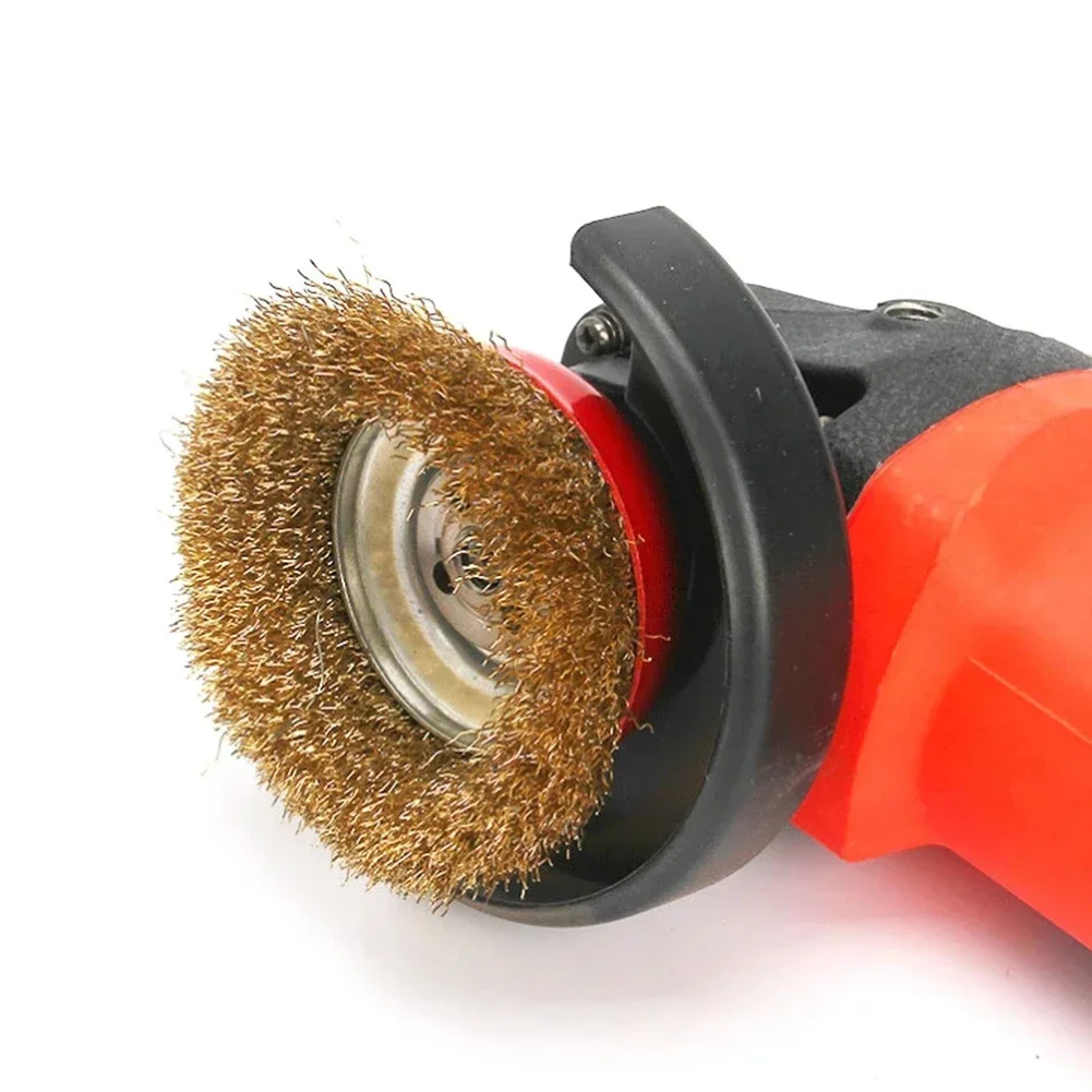 Angle Grinder Steel Wire Brush Grinding Derusting Deburring Polishing Cleaning Steel Wire Wheel Copper Plated Brush wire brush stainless steel wire brush cleaning brush wire cleaning brush electric wire brush disc brush