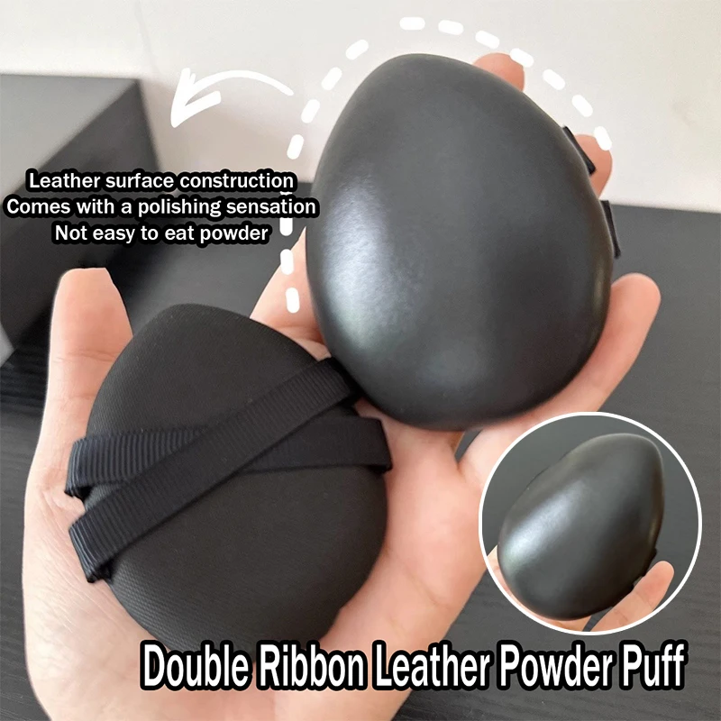 1/2PCS Not Eat Foundation Makeup Sponge Puff Dry Wet Dual-use Soft Cotton Air Cushion Leather Surface Powder Puff Makeup Tools