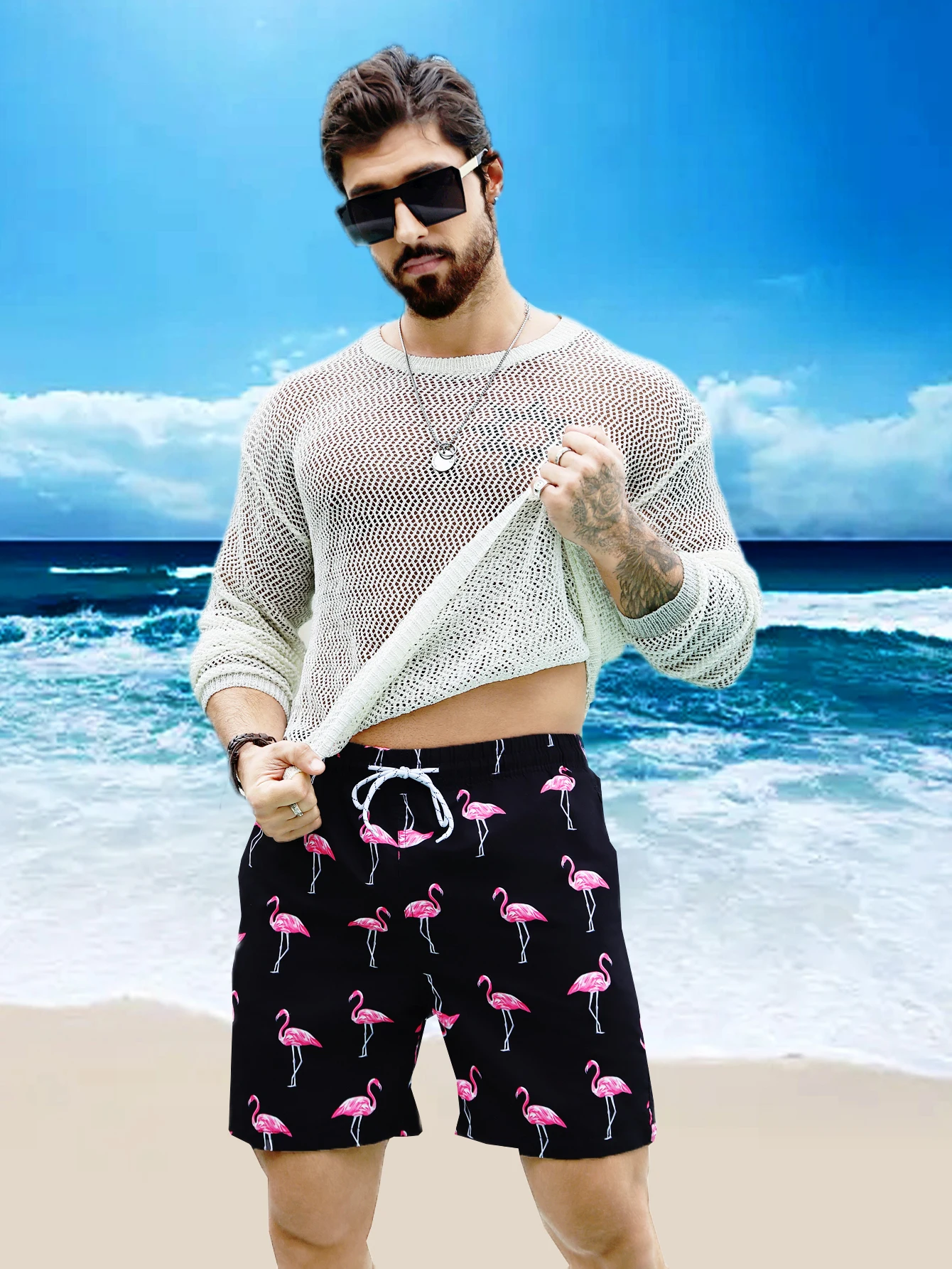 Firebird gradient lined with beach shorts 6