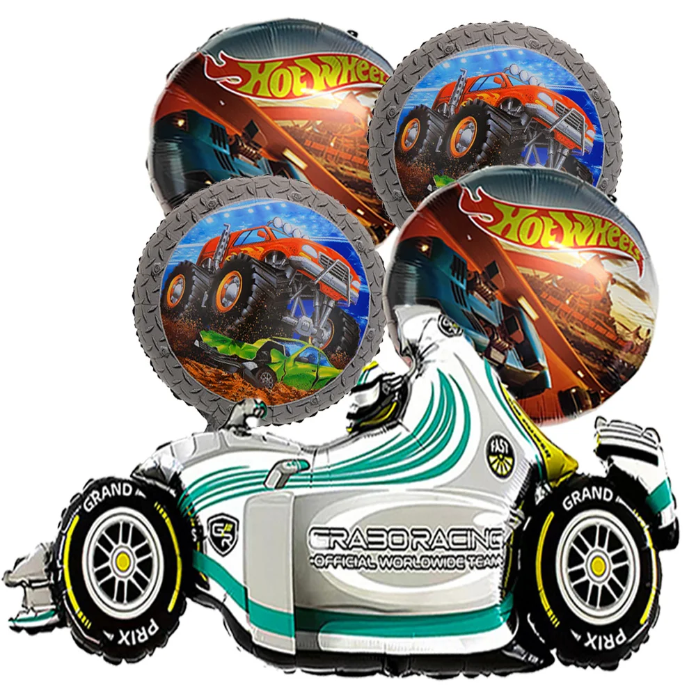 5 Pz/Set Hot Wheels Decorazione Per Feste Di Compleanno Palloncini Monster Trcuk Palloncini Bambini Boy Race Car Forniture Per Feste A Tema Regali Gio