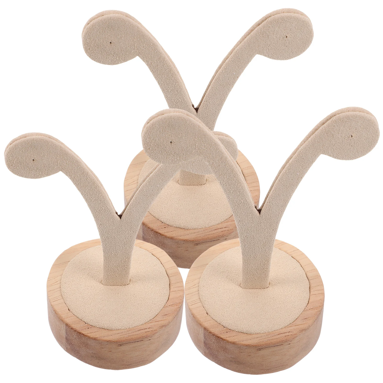 

3 Pcs Display Shelves Earring Storage Rack Stand Home Supplies Stud Earrings Jewelry Table Organizer