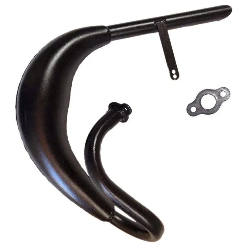 Fatty Belly Pipe Exhaust Muffler Motorized Bike Gas Engine Motor Parts Fit for 50cc 60cc 66cc 80cc 2-Stroke Engine Motor exhaust assembly