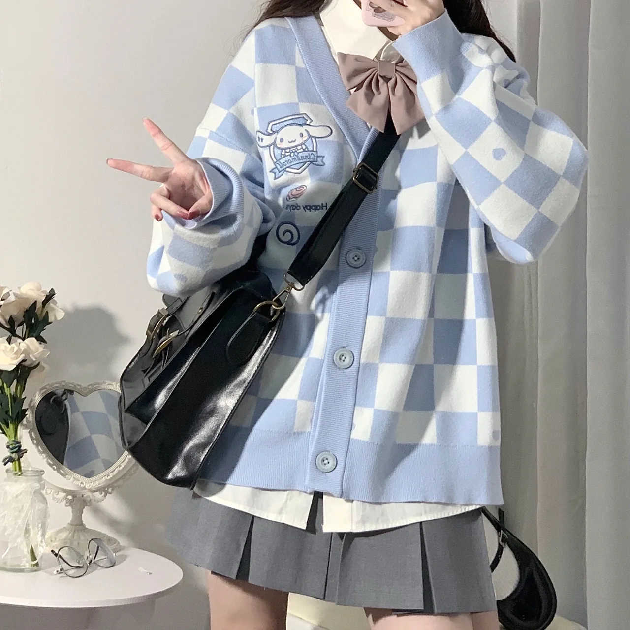 Sanrio Cinnamoroll Wearing Blue Plaid 10 Inch