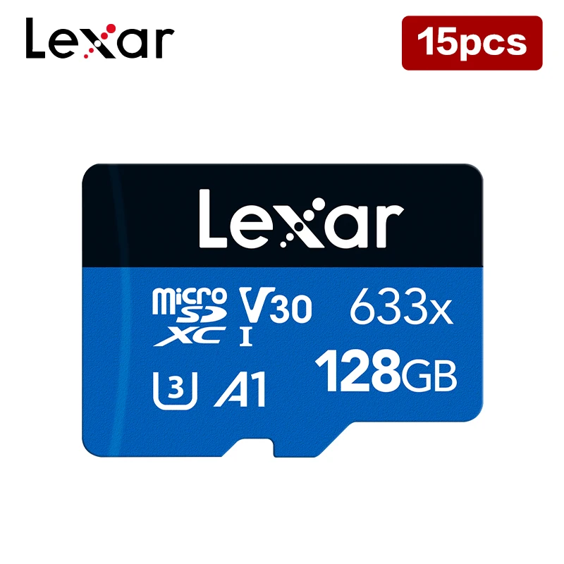 15 / 128GB Lexar 633x ũ SD ī ִ 100mb/ GoPro ȭ PC  TF ÷ ī б,  microSDXC U3 ޸ ī