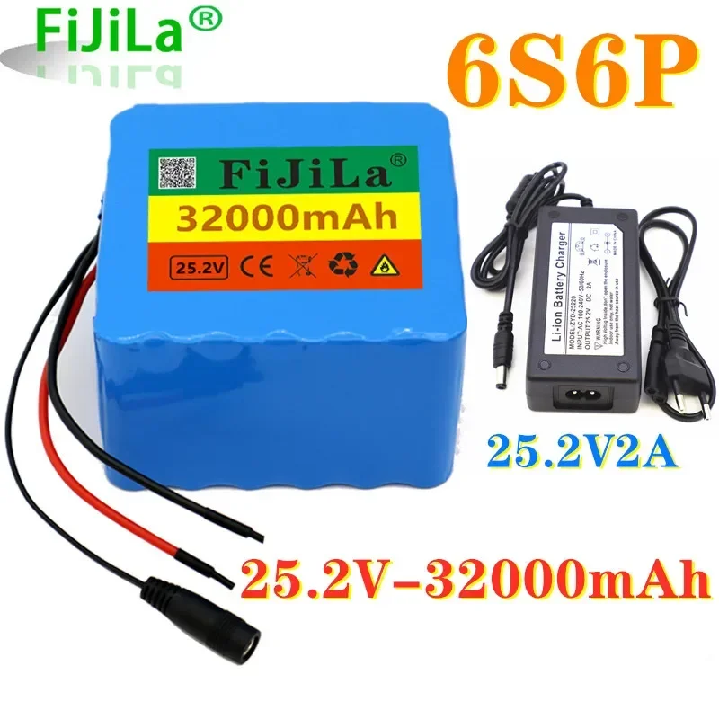 2022 Neue 6 S6P Lithium-Batterie 25,2 V 32000Mah Fahrrad Lithium-Ionen Akku 350W Elektrische Fahrrad 250W Motore + 2A Ladegerasse