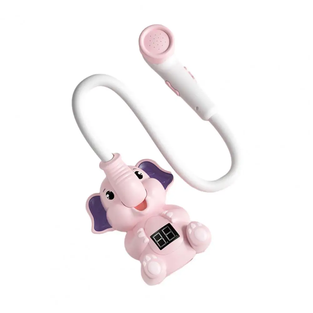 Elephant Baby Shower Head Rechargeable Lcd Display Water Thermometer For Toddlers Boys