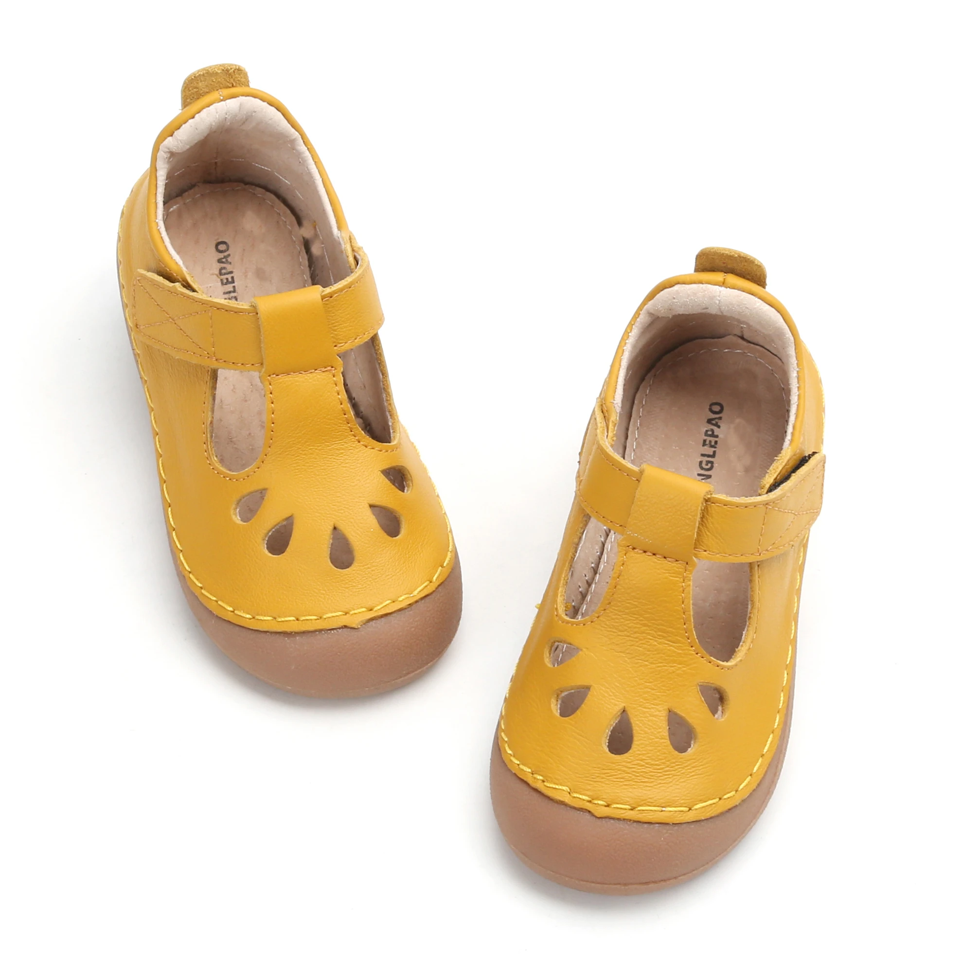 TONGLEPAO genuine leather Marry Jane baby Girls Flat Dress Shoes School