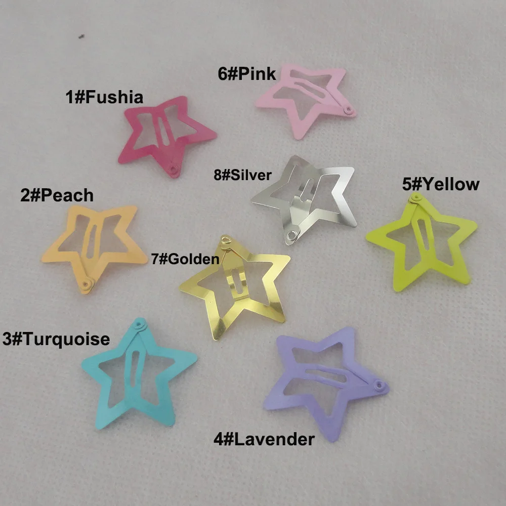 12 Stück Stern Haarspangen – Metall, Bunt, Ca. 2,5-3 Cm, Für Frauen & Mädchen