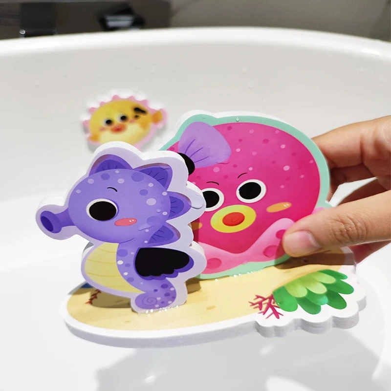 Děti koupelna nálepky hraček děťátko koupat hračka vzdělávací děti kognitivní hádanky pěna vznáší hračka pro děťátko vana koupací hraček