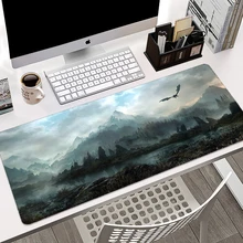 

Large 90X40 Mouse Pad The Elder Scrolls V Skyrim Mousepads Kawaii Gaming Accessories Mouse Mat Keyboards Mat Podkladka Pod Mysz